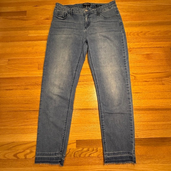 Kenneth Cole New York Jess Skinny Jeans Frayed Hem Women's Size‎ 12 - Picture 1 of 6